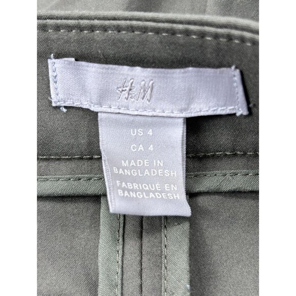 H&M Womens Olive Green Trousers Size 4 - Picture 11 of 11